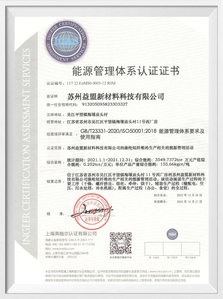 Certificaat voor energiebeheersysteem