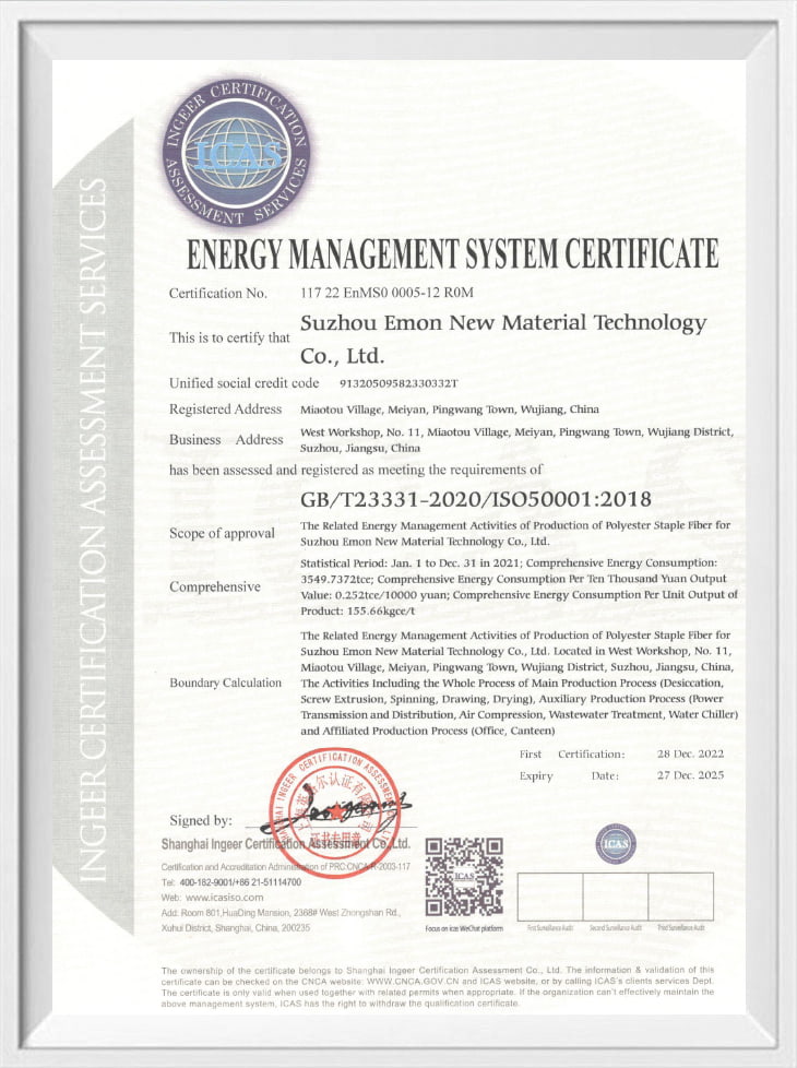 Certificaat voor energiebeheersysteem